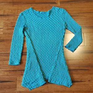 Gorgeous Aqua and Taupe/Grey Tunic, Size S. Tianello by Steve Barraza.